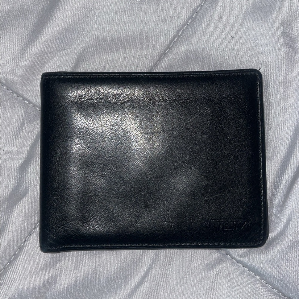 TUMI Black Leather Wallet
